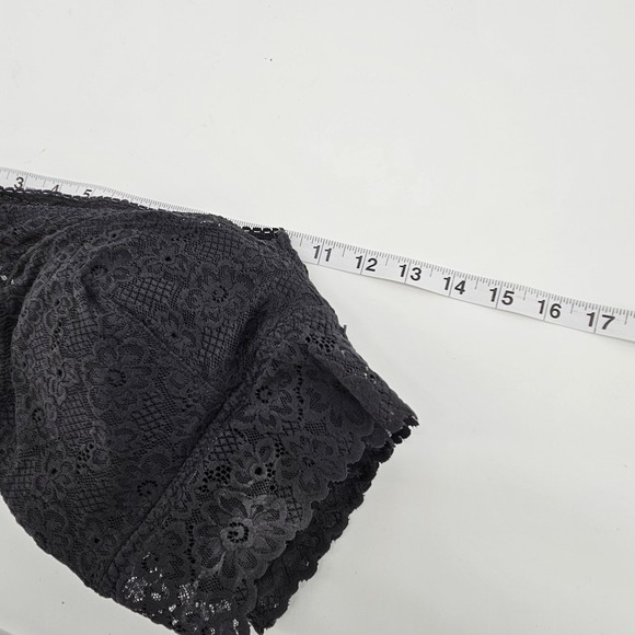 Lace Bra Bralette Gray XL Feminine Sheer Dainty Comfy Lingerie - Picture 5 of 8